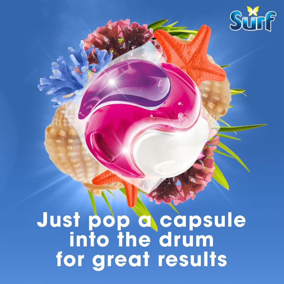 Surf 3 in 1 Deep Sea Washing Capsules 51 Washes 2 Pack - image 3