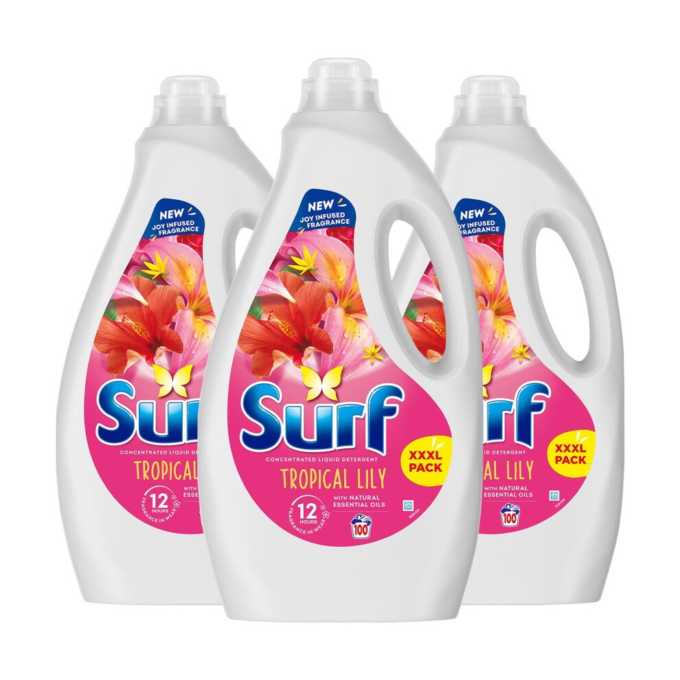 Surf Concentrated Tropical Lily Liquid Laundry Detergent 2.7L 100 Washes - image 3