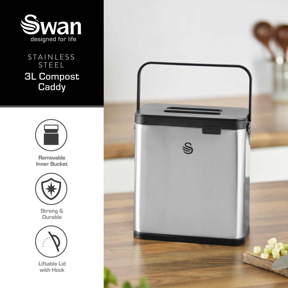 Swan 3L Compost Caddy - image 3