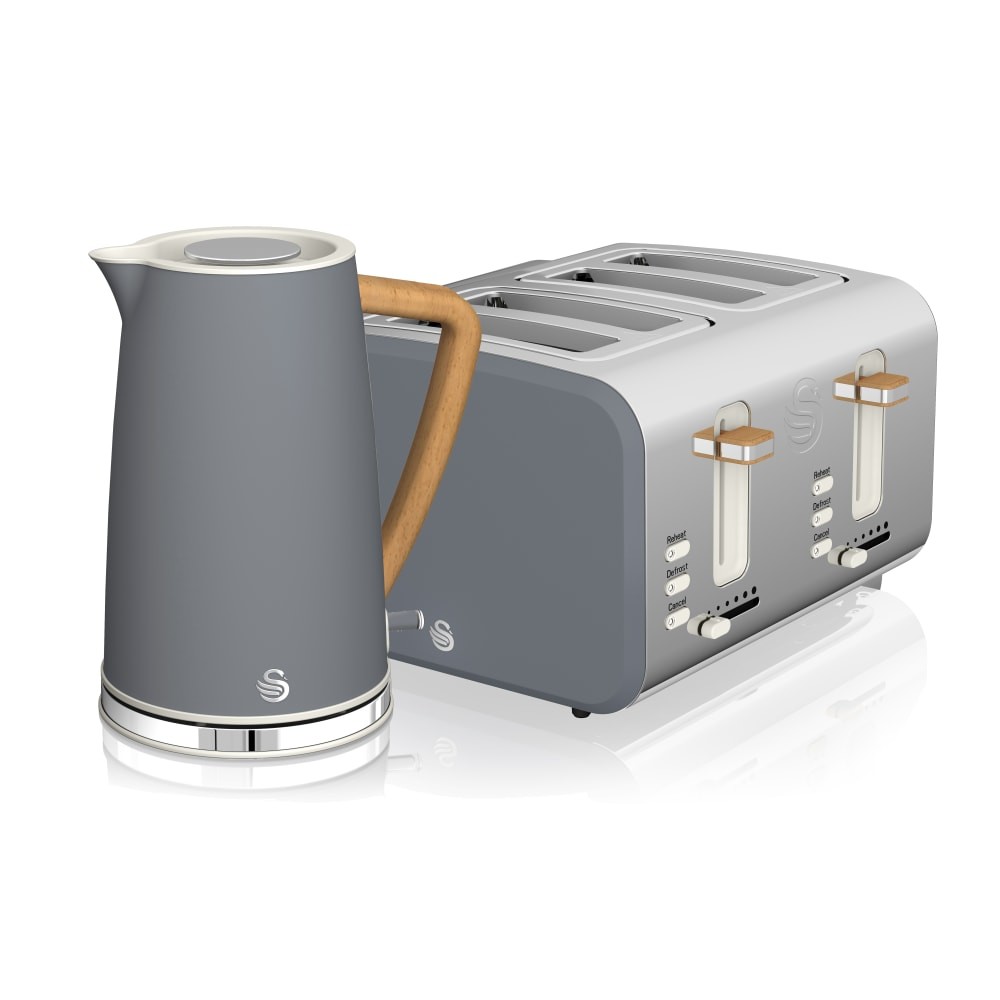 Swan Nordic 4 Slice Toaster and Cordless Kettle Set