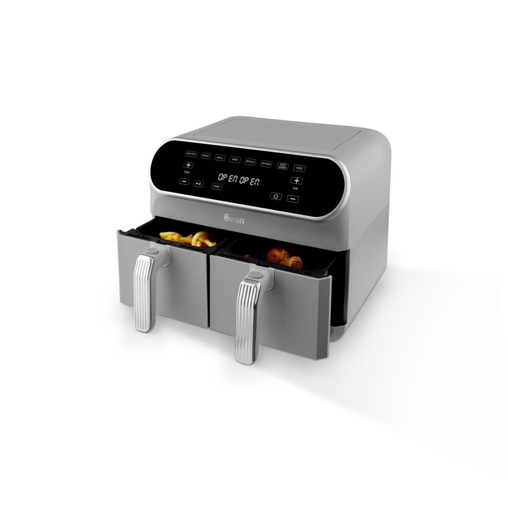 Swan Retro EEJB262 Grey 8L Air Fryer with 4 Slice Toaster and Kettle Set - image 2