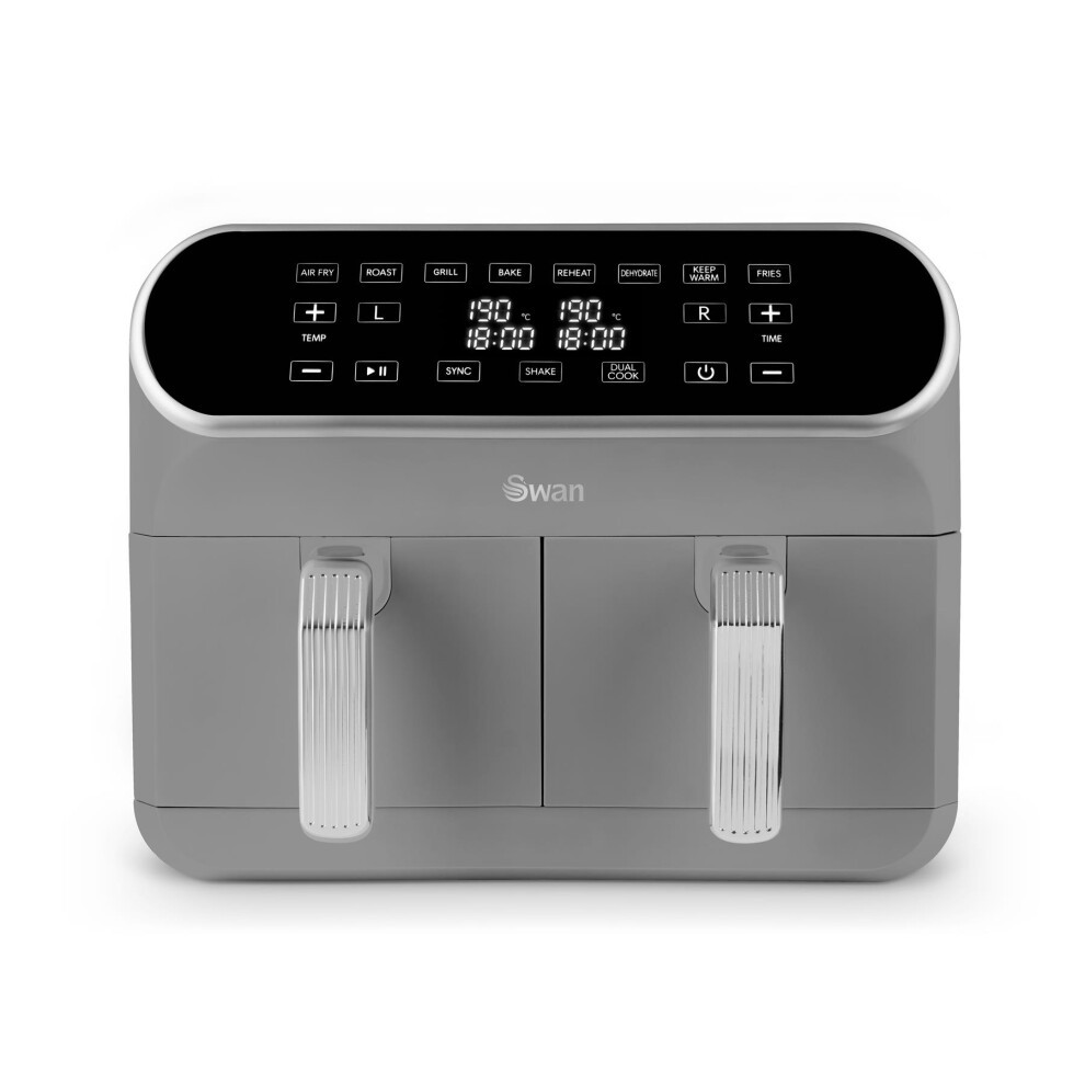 Swan Retro EEJB262 Grey 8L Air Fryer with 4 Slice Toaster and Kettle Set - image 3