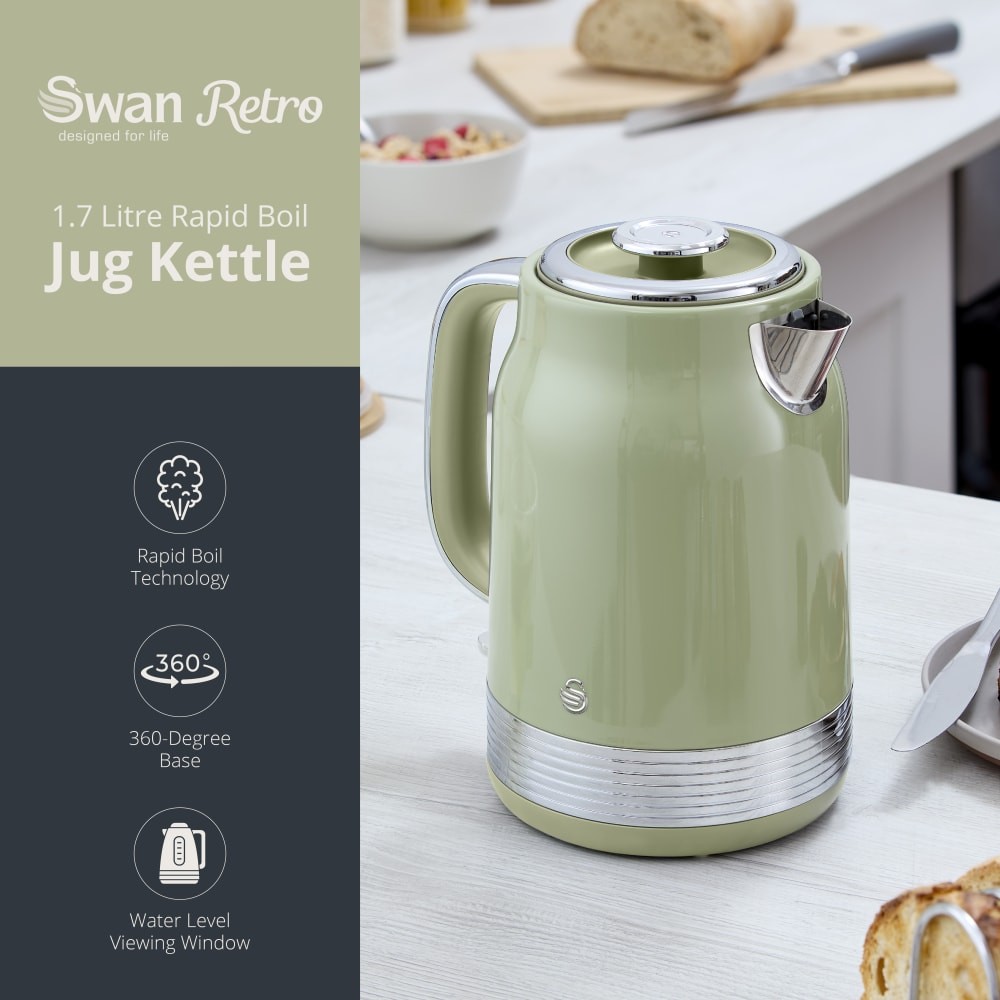 Swan Retro Revive Green Jug Kettle - image 2