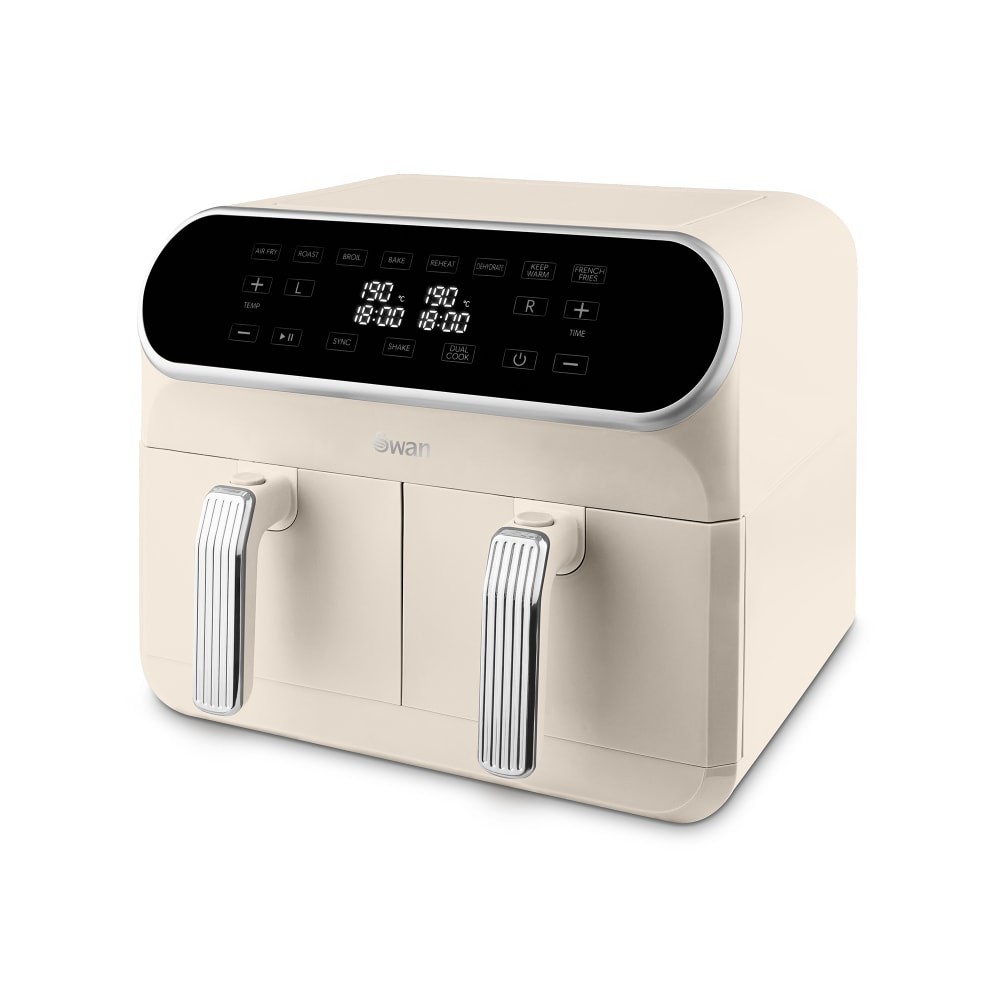 Swan Retro SD10519C 8L Cream Dual Basket Air Fryer - image 2