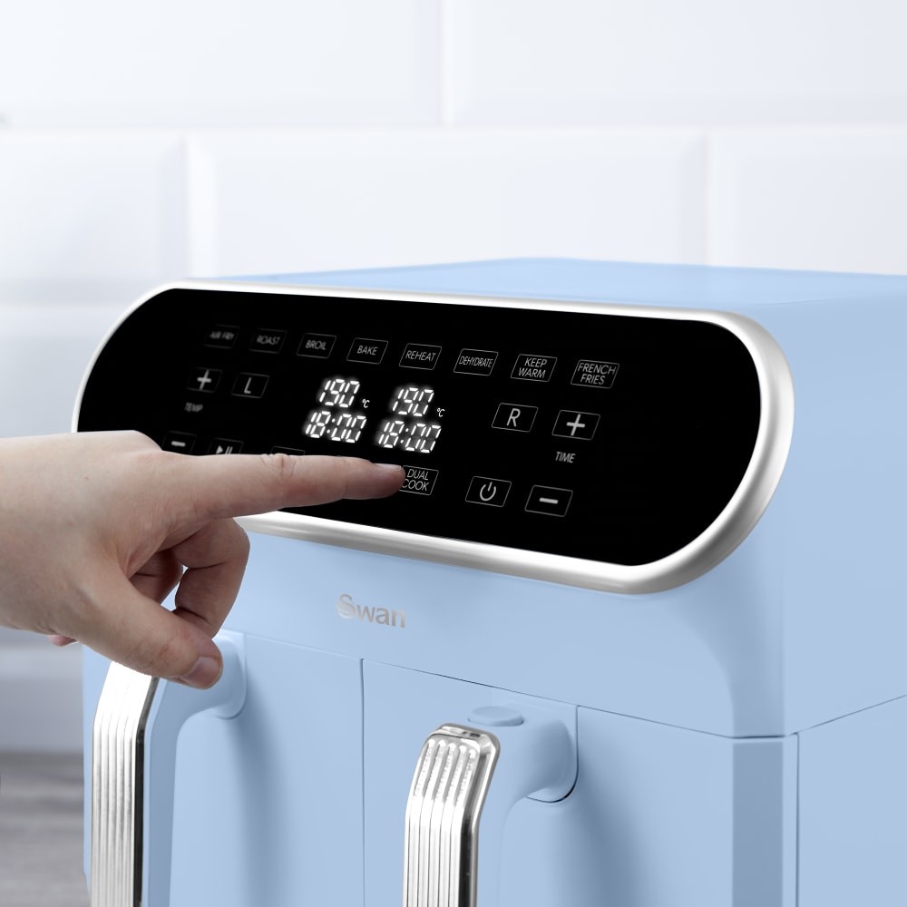 Swan Retro SD10519C 8L Cream Dual Basket Air Fryer - image 5