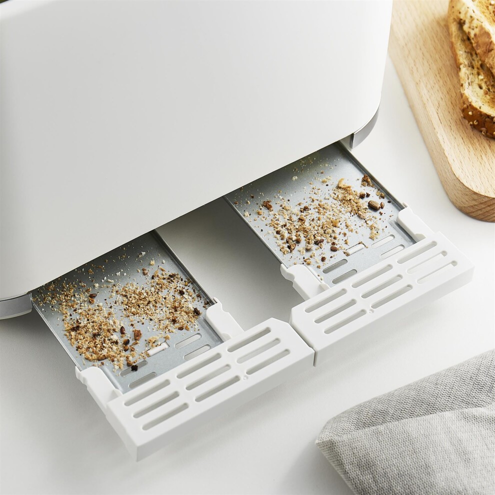 Swan Serenity EEJB271 White Matt Finish with Chrome Trim 4 Slice Toaster and Kettle Set 1.7L - image 4