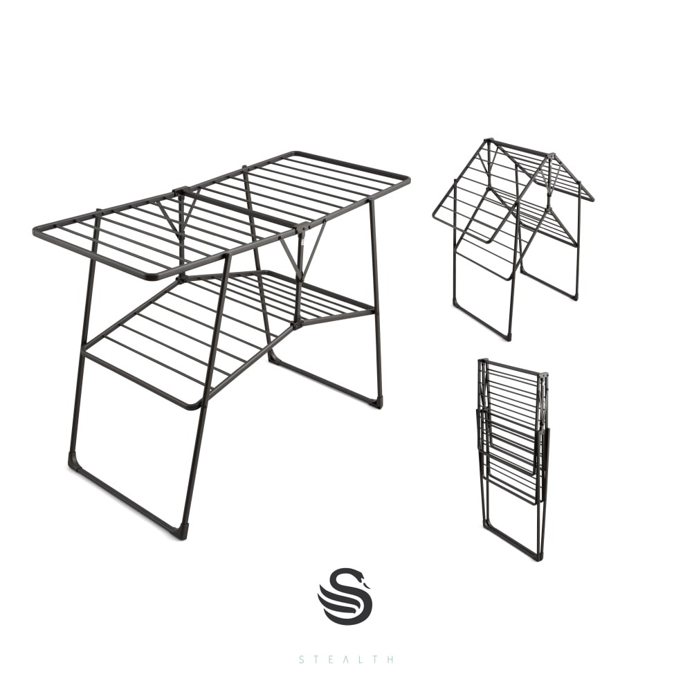 Swan Stealth Easy-Close Collapsible Clothes Airer - image 3
