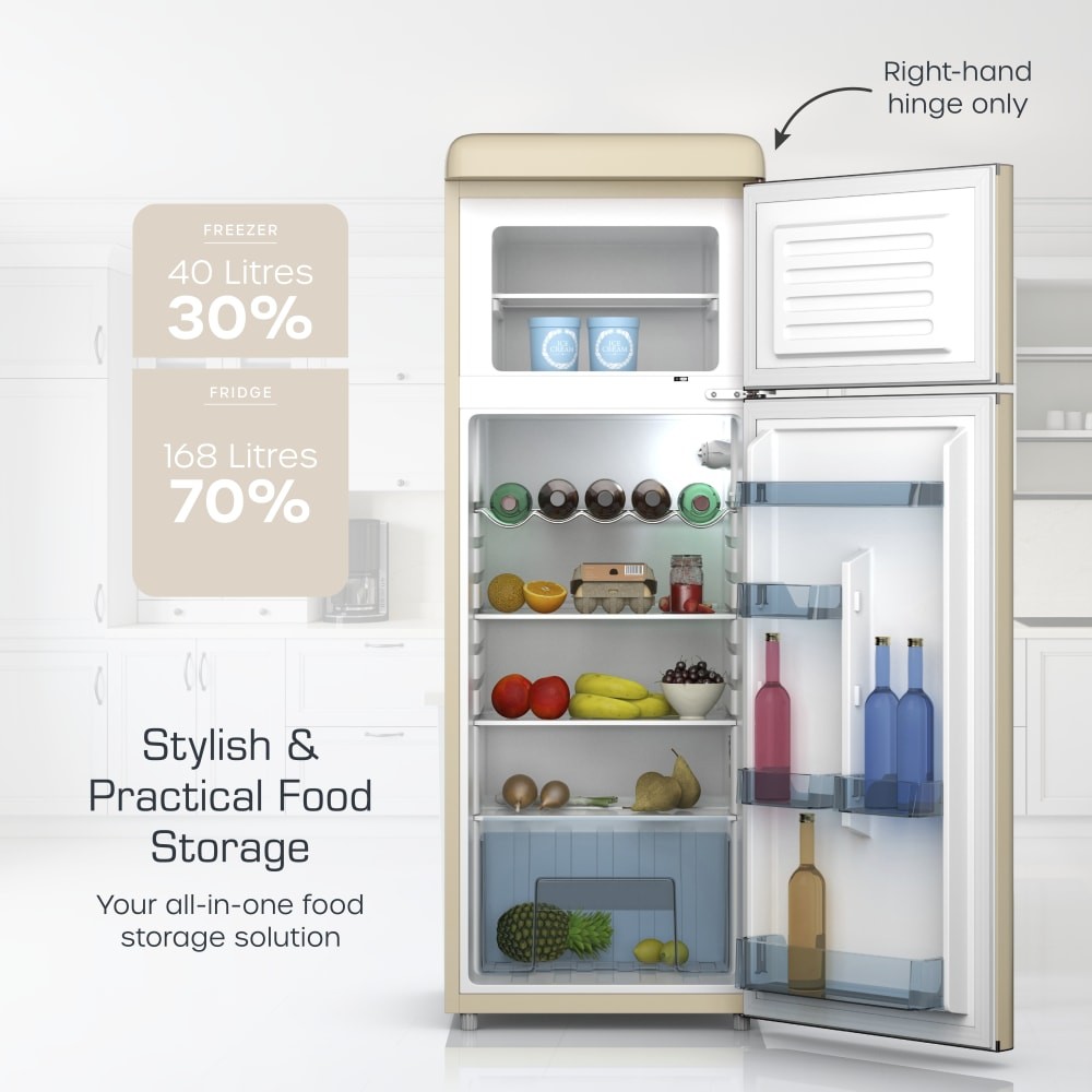 Swan Top Mounted Retro Fridge Freezer - image 4