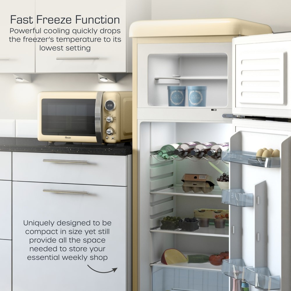 Swan Top Mounted Retro Fridge Freezer - image 5