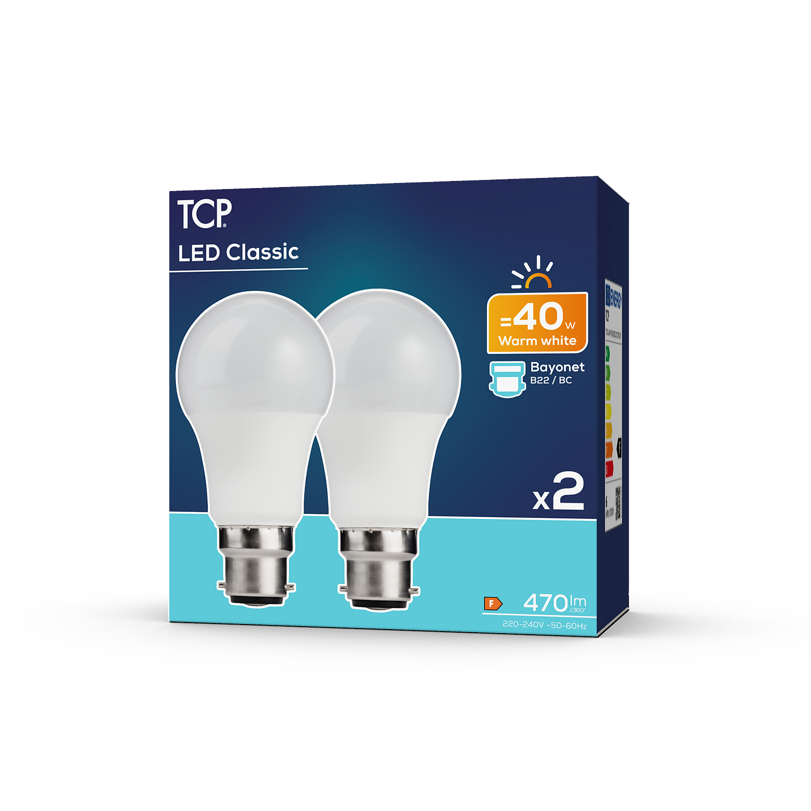 TCP LED Classic 470L B22 Bulbs - Warm White - image 2