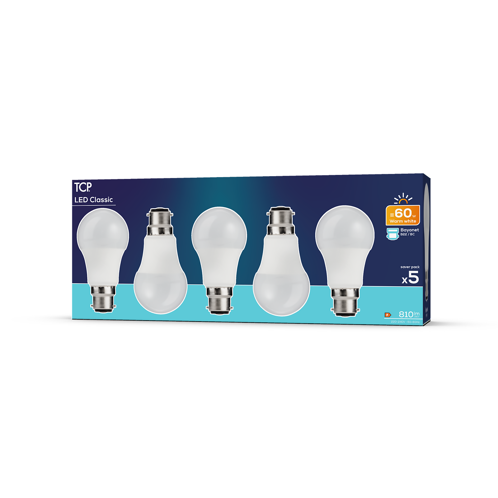 TCP LED Classic 810L B22 Bulbs - Warm White - image 2