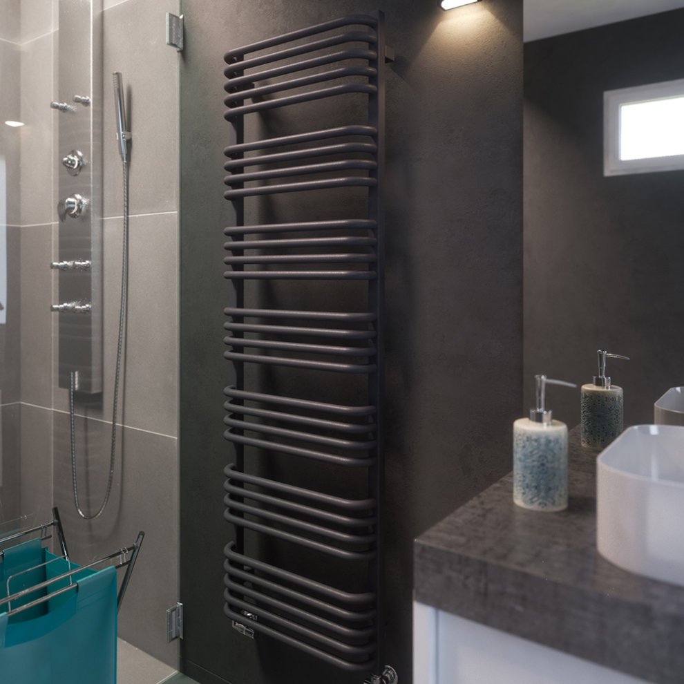 Terma Alex Heated Towel Rail Modern Grey 1580 x 500mm 794W - image 3