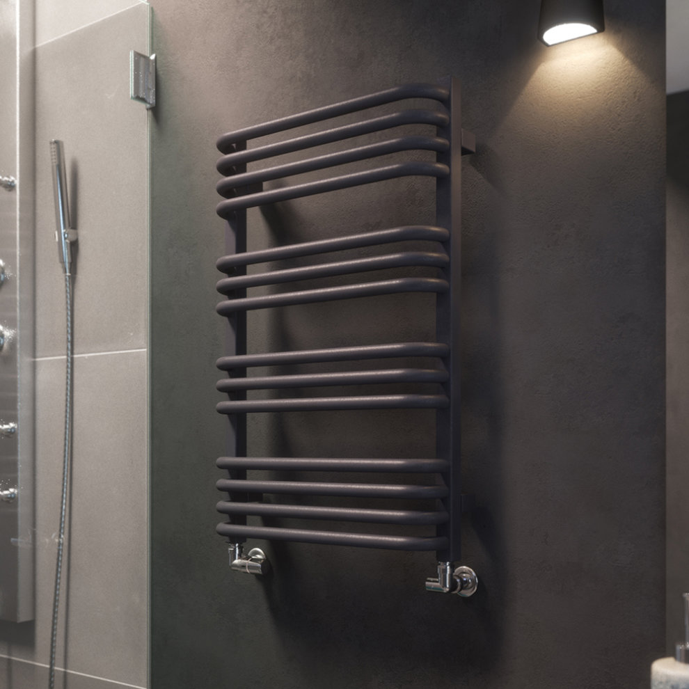 Terma Alex Heated Towel Rail Modern Grey 760 x 500mm 412W - image 3