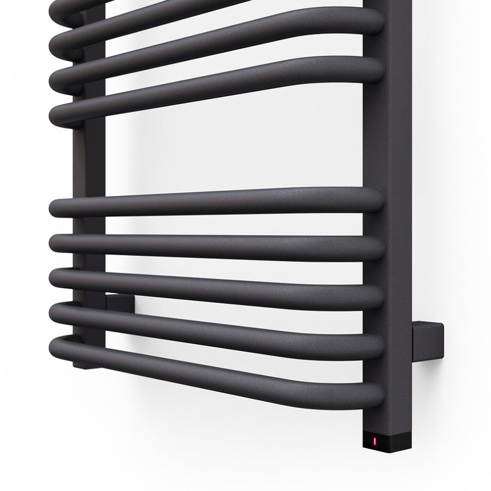 Terma Alex One 1364BTU Modern Grey Electric Towel Rail 760 x 500mm - image 2