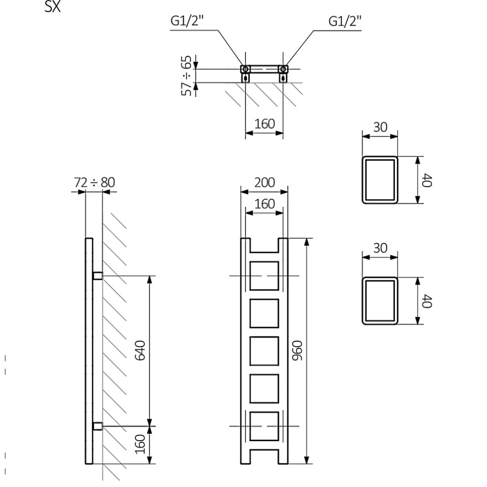 Terma Easy 638 BTU Sparkling Gravel Electric Heated Towel Rail 960 x 200mm - image 4