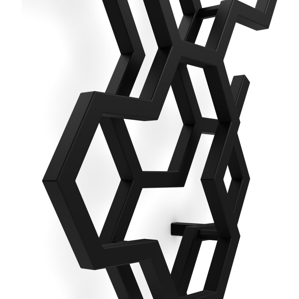 Terma Hex 1705 BTU Matt Black Radiator 1700 x 573mm - image 3