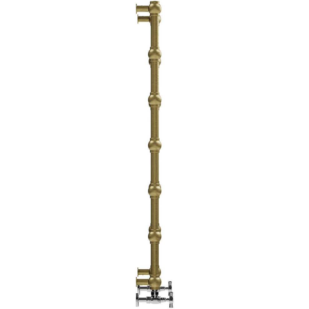 Terma Retro Heated Towel Rail Brushed Brass 1050BTU 1170 x 504mm - image 2