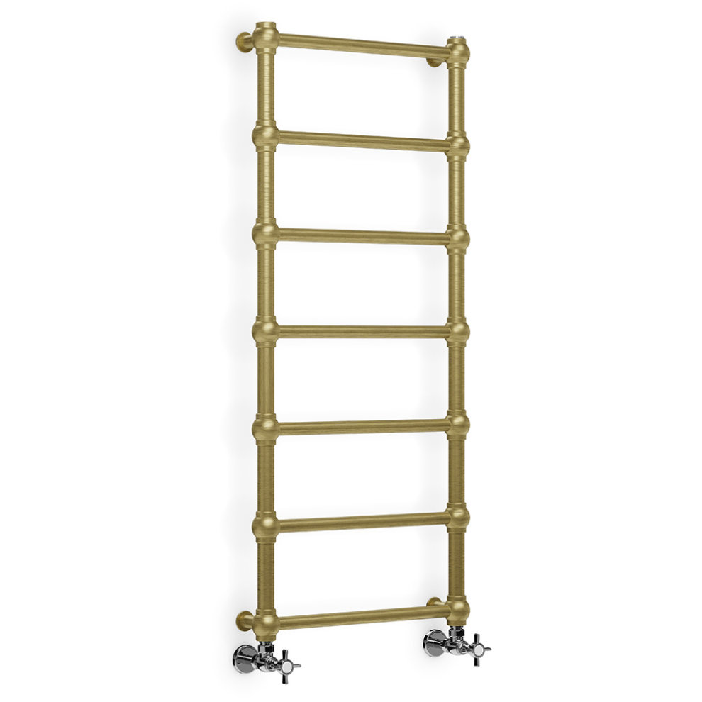 Terma Retro Heated Towel Rail Brushed Brass 1050BTU 1170 x 504mm - image 3