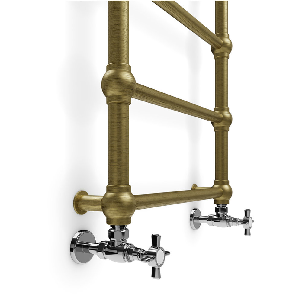 Terma Retro Heated Towel Rail Brushed Brass 1050BTU 1170 x 504mm - image 4