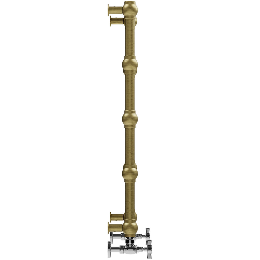 Terma Retro Heated Towel Rail Brushed Brass 501BTU 800 x 504mm - image 2