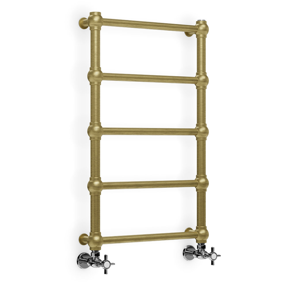 Terma Retro Heated Towel Rail Brushed Brass 501BTU 800 x 504mm - image 3