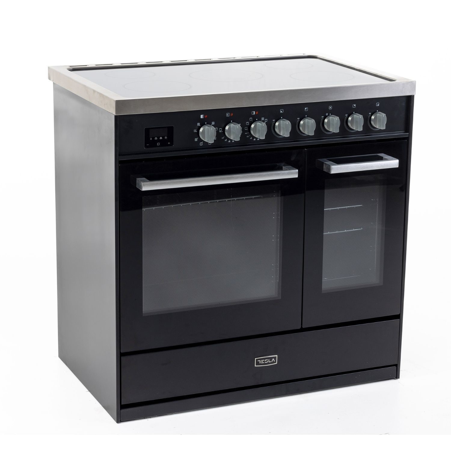 Tesla T90DCRCB 90cm Double Cavity Ceramic Black Range Cooker - image 2