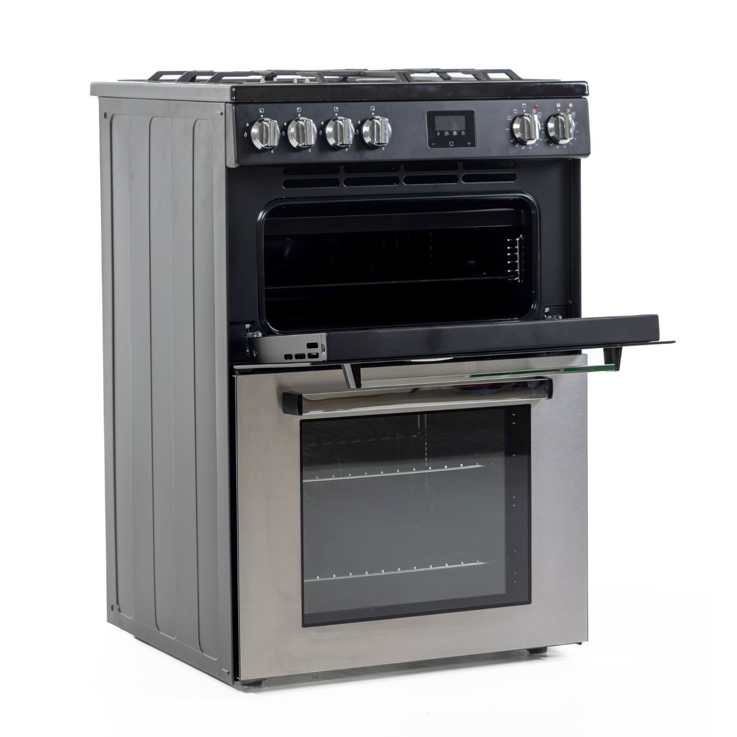 Tesla TMRDF60SS 60cm Double Cavity Dual Fuel Mini Stainless Steel Range Cooker - image 2