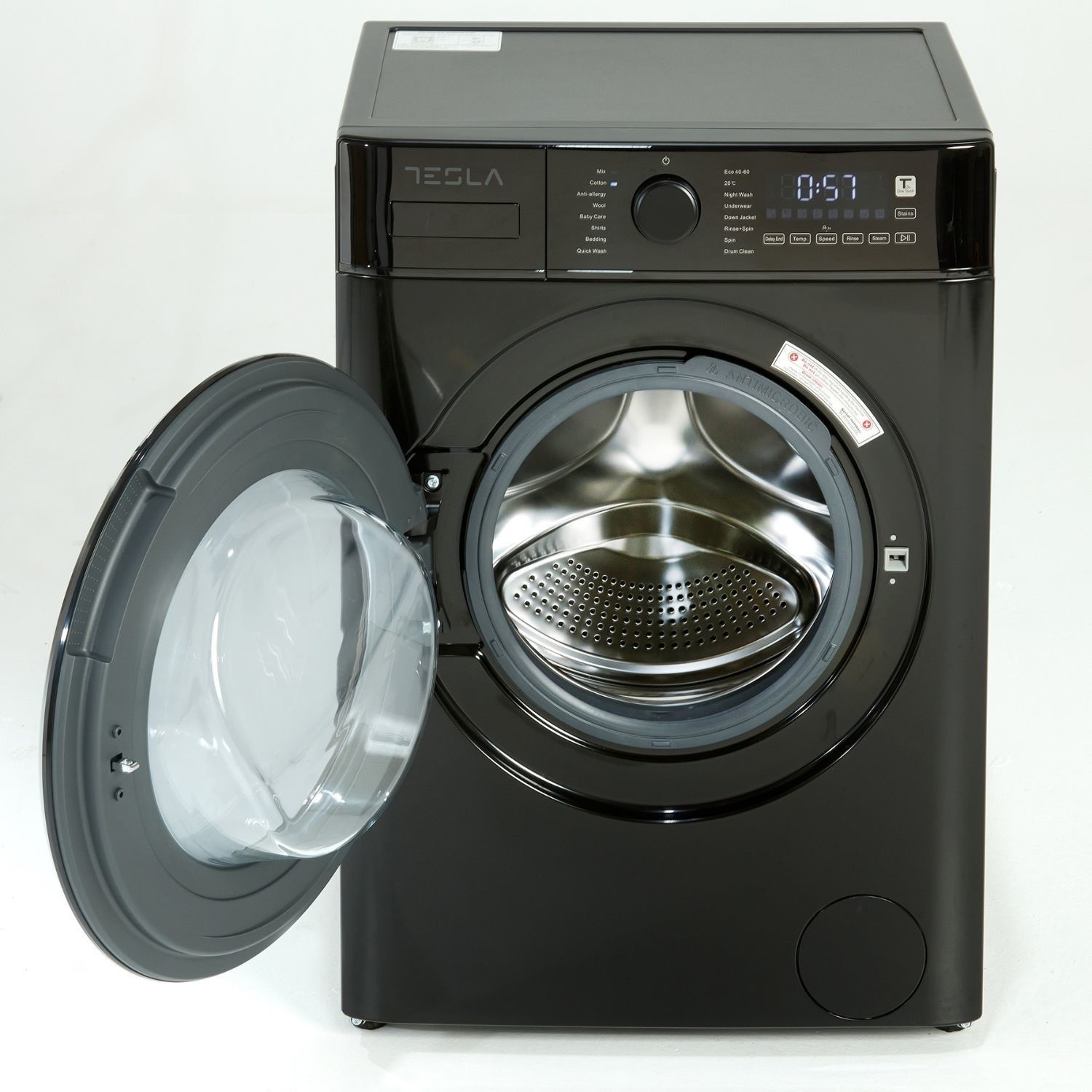 Tesla TWM81400B 8KG 1400RPM Slim Depth Black Washing Machine - image 3