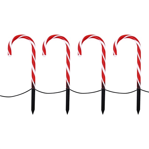 The Christmas Workshop 20 LED Candy Cane Garden Stake Light Red and White 4 Pack - image 2