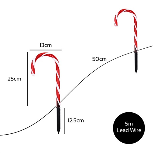 The Christmas Workshop 20 LED Candy Cane Garden Stake Light Red and White 4 Pack - image 5