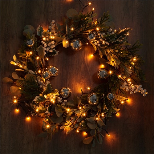The Christmas Workshop 200 LED Plug In String Light Warm Gold - image 4