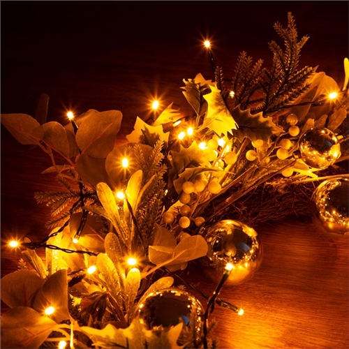 The Christmas Workshop 200 LED Plug In String Light Warm Gold - image 5