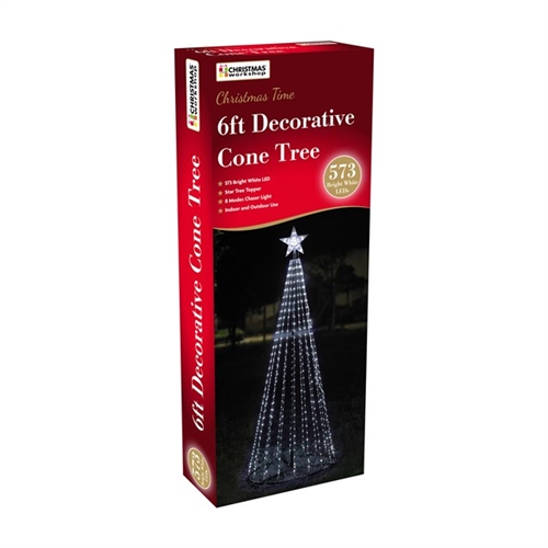 The Christmas Workshop 573 LED Outdoor Cone Tree White 6ft - image 5