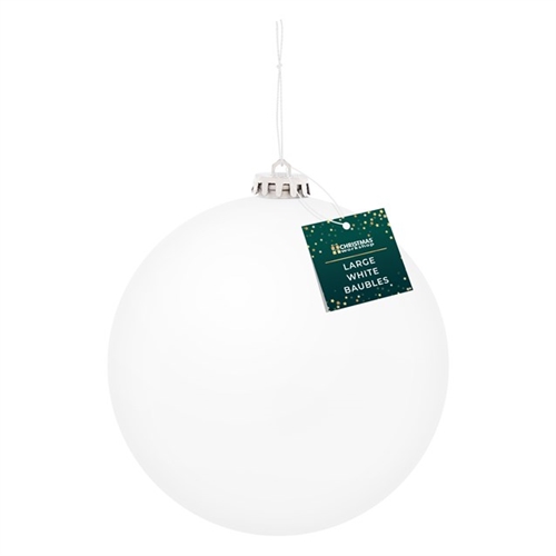 The Christmas Workshop White Matte Bauble 15cm 3 Pack - image 3