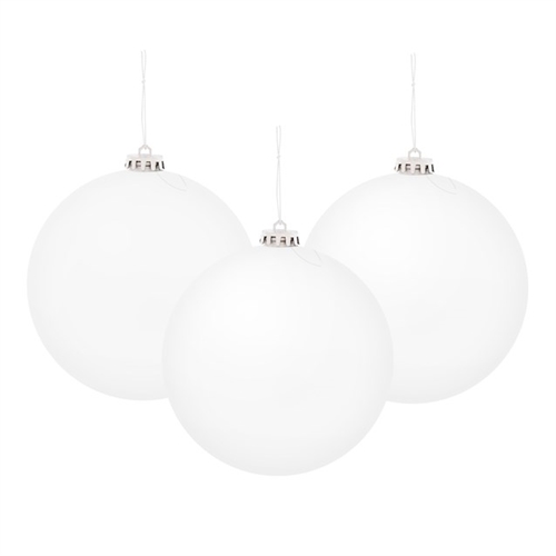 The Christmas Workshop White Matte Bauble 15cm 3 Pack - image 4