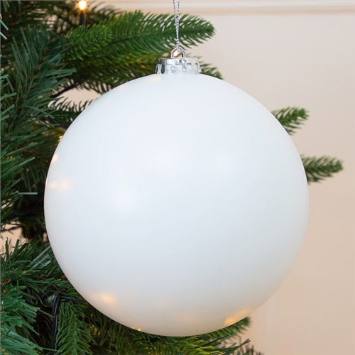The Christmas Workshop White Matte Bauble 15cm 3 Pack - image 5