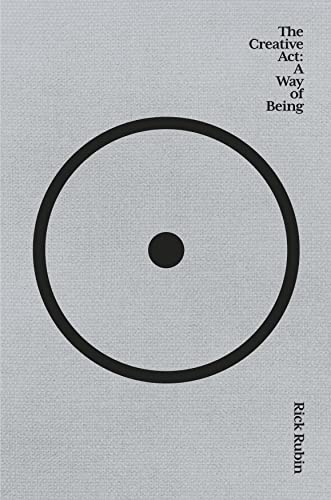 A textured light gray book cover featuring a large black circle with a smaller black dot in the center, along with the title and author's name in minimalist typography.