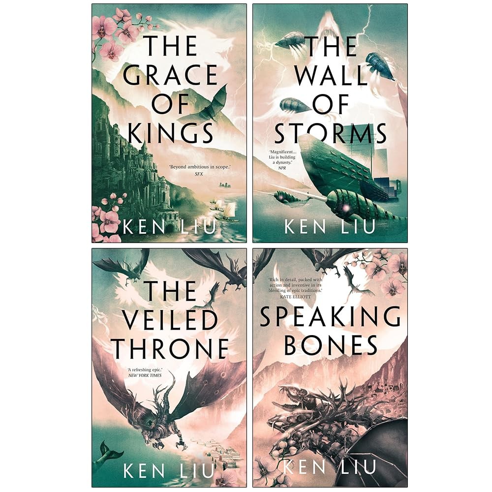 The Dandelion Dynasty 4 Book Set Ken Liu The Grace of Kings The Wall of Storms The Veiled Throne Speaking Bones - image 3