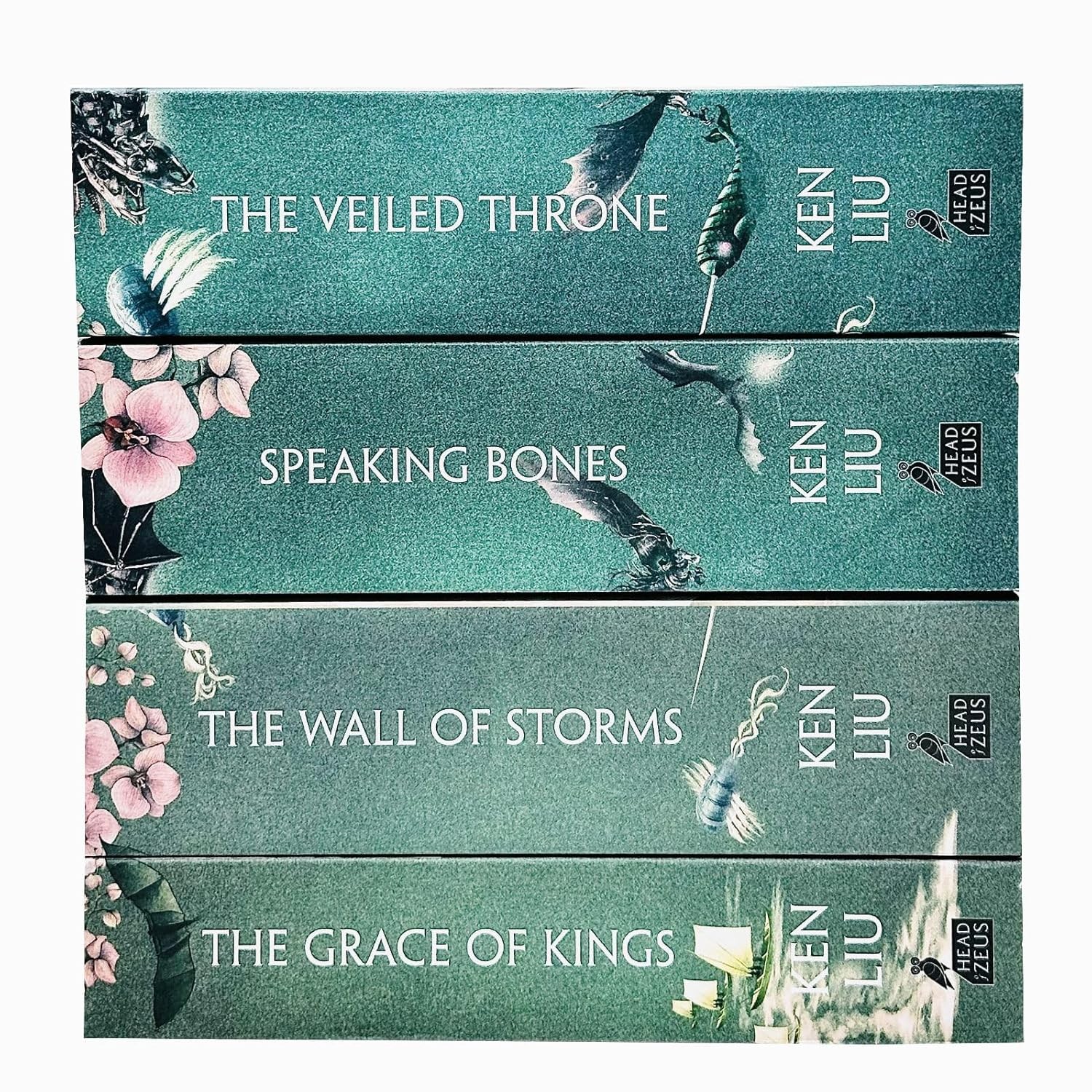 The Dandelion Dynasty 4 Book Set Ken Liu The Grace of Kings The Wall of Storms The Veiled Throne Speaking Bones - image 4