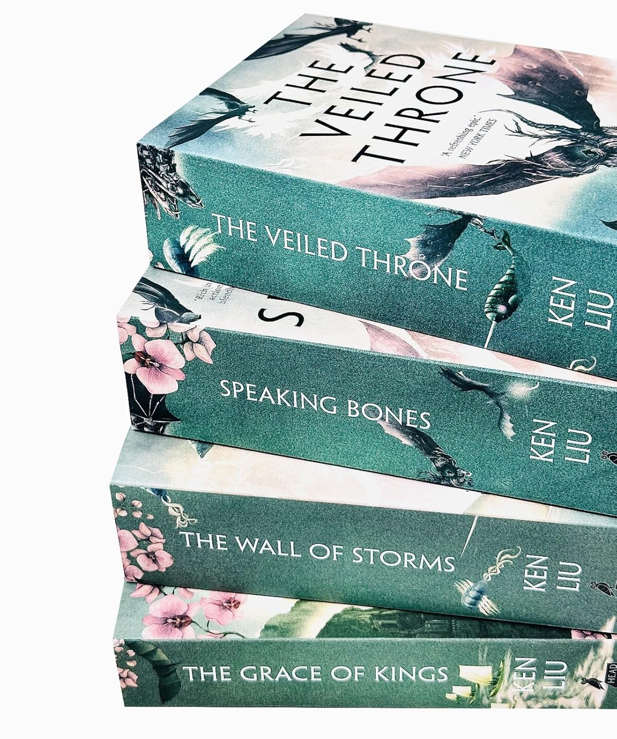 The Dandelion Dynasty 4 Book Set Ken Liu The Grace of Kings The Wall of Storms The Veiled Throne Speaking Bones - image 5