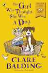 Bright yellow paperback cover featuring a girl with blonde hair and a dog in a basket, with playful illustrations and the title prominently displayed at the top.