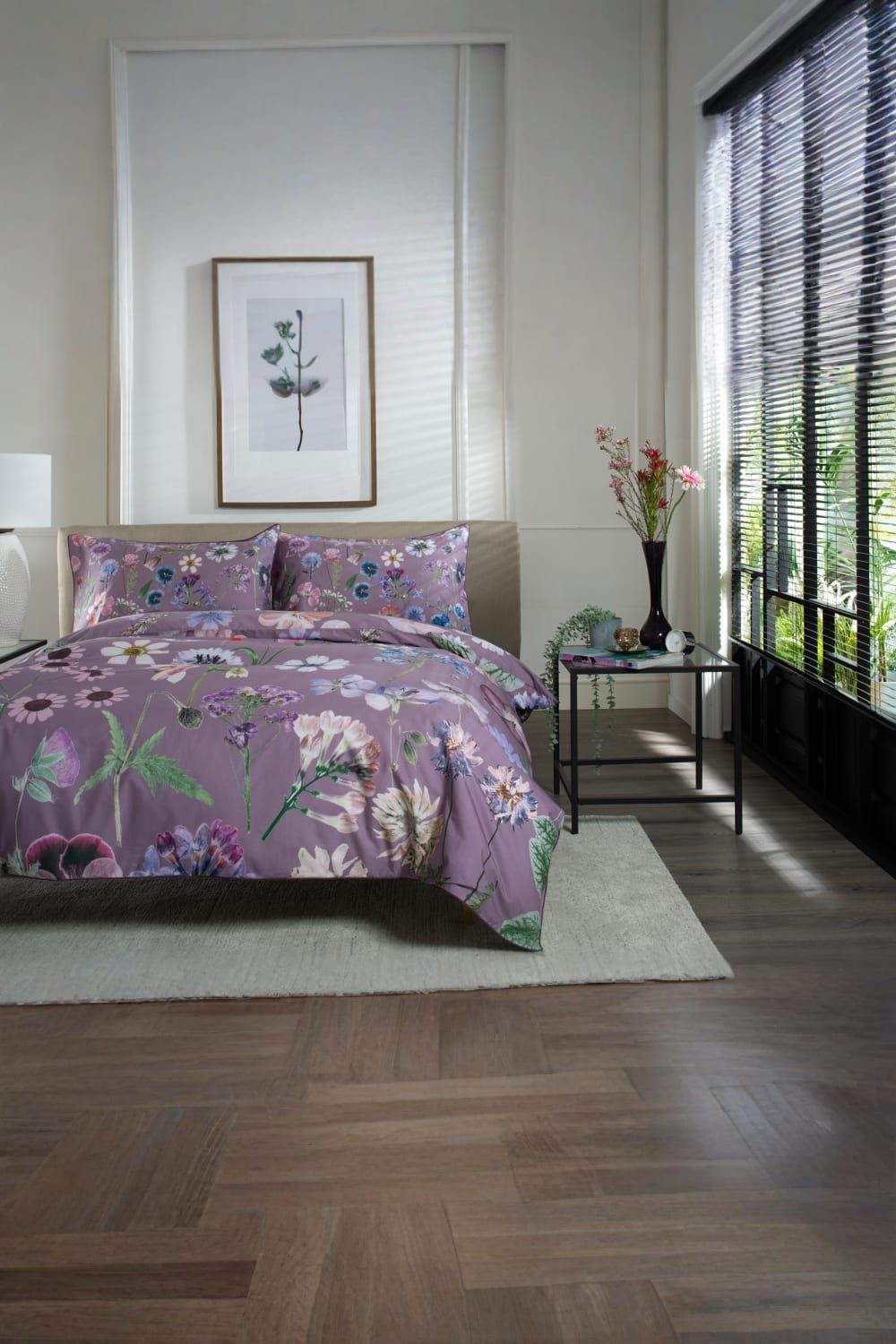 The Lyndon Company Botanical Flower Lilac Super King Size Duvet Set - image 3