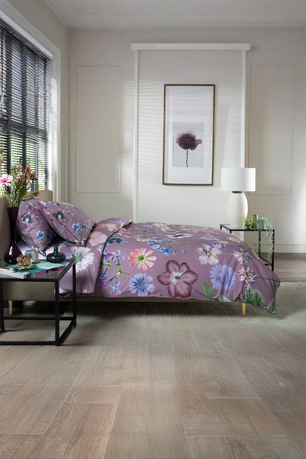 The Lyndon Company Botanical Flower Lilac Super King Size Duvet Set - image 4