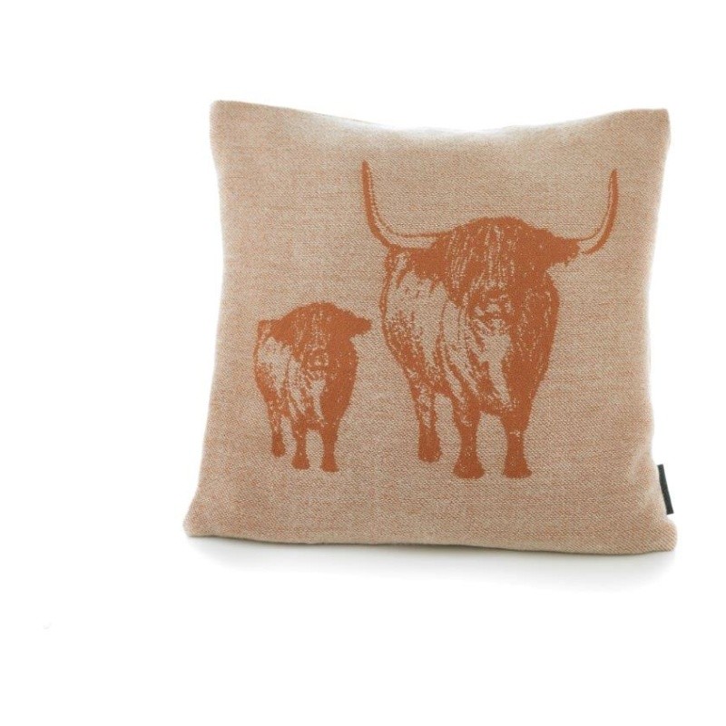 The Lyndon Company Cow and Calf Copper Acrylic Cushion 45 x 45cm - image 2