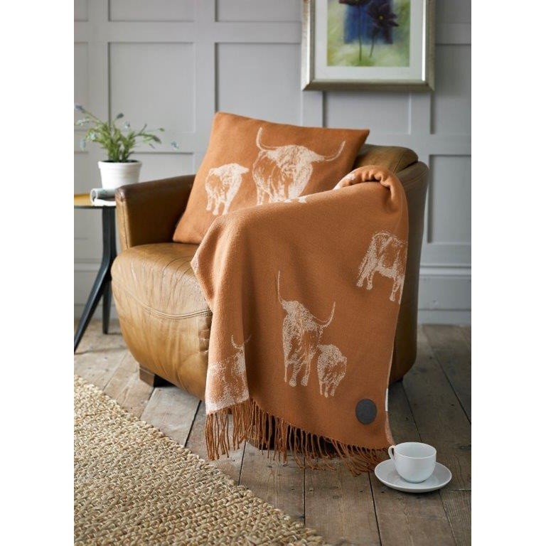 The Lyndon Company Cow and Calf Copper Acrylic Cushion 45 x 45cm - image 5