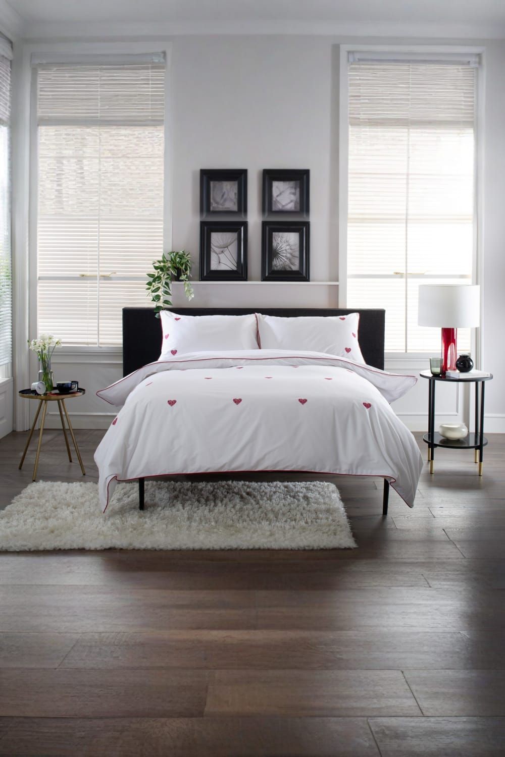 The Lyndon Company Filigree Hearts White Single Duvet Set - image 3