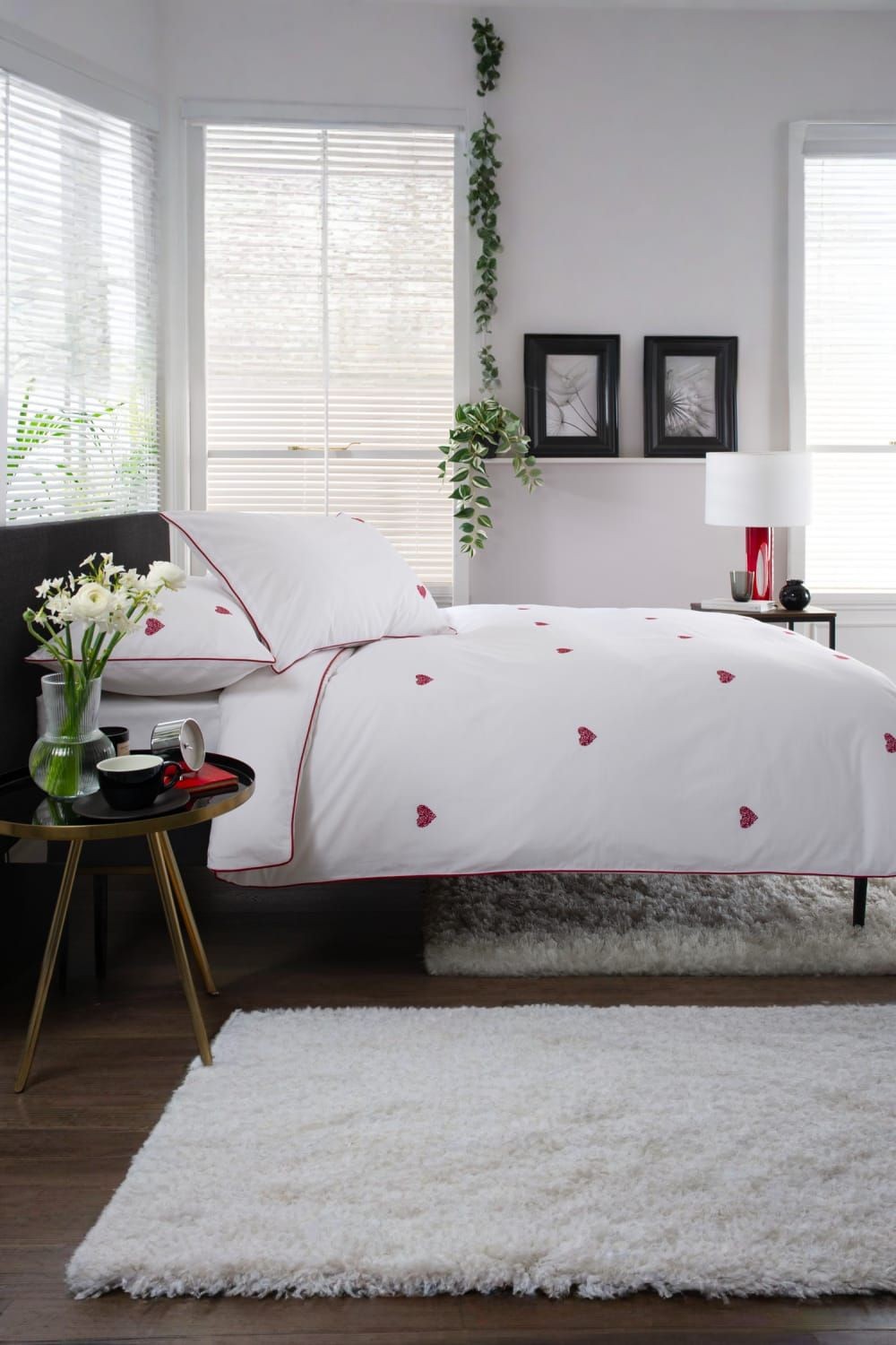 The Lyndon Company Filigree Hearts White Single Duvet Set - image 4