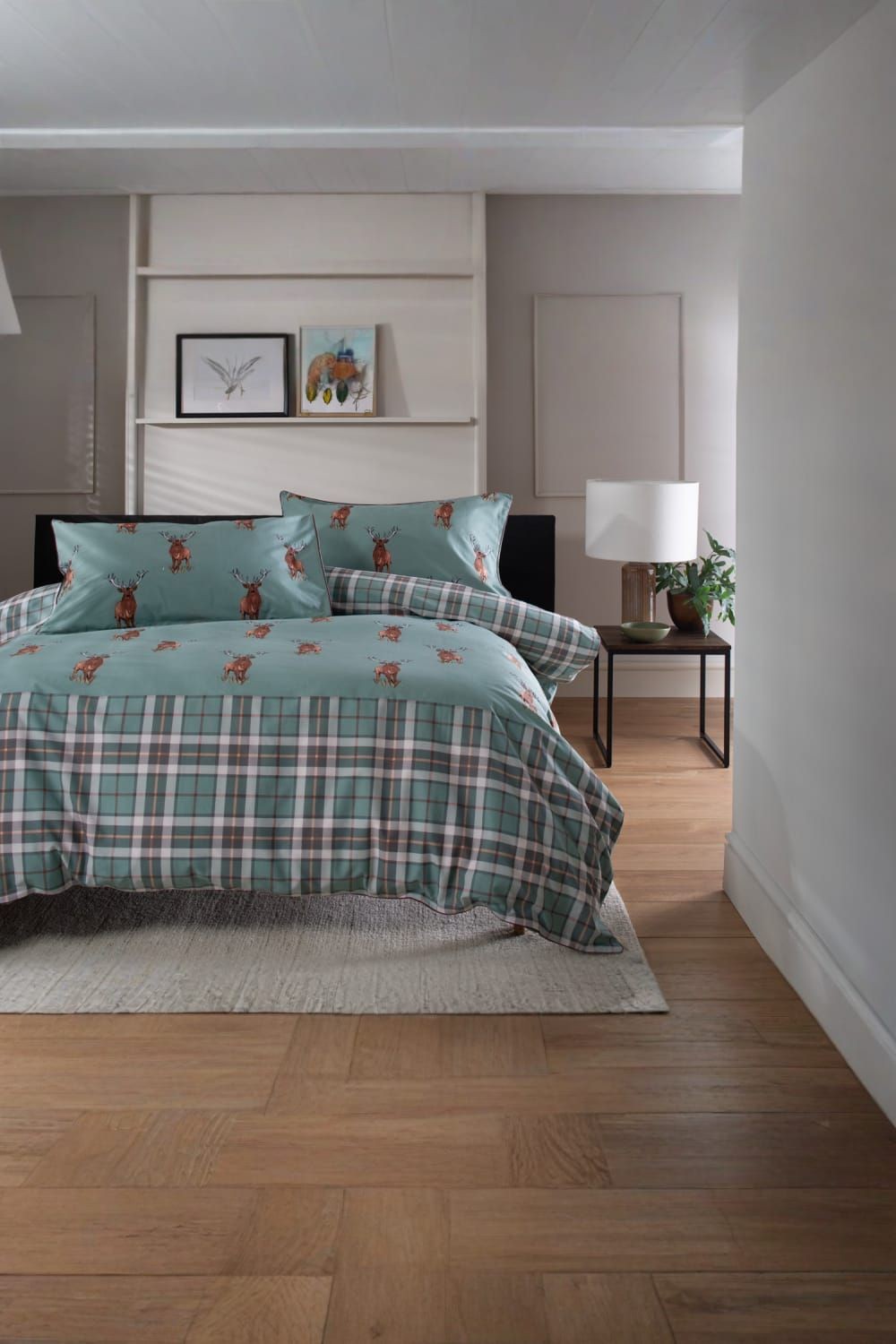 The Lyndon Company Highland Fell Green and Red Single Duvet Set - image 3