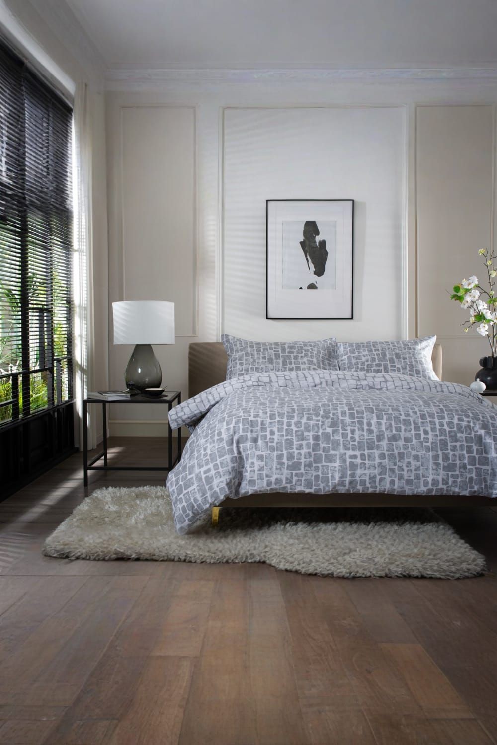The Lyndon Company Tulle Grey Single Reversible Duvet Set - image 3