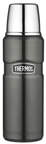 Thermos Stainless Steel Gun Metal King Flask 470ml - image 2